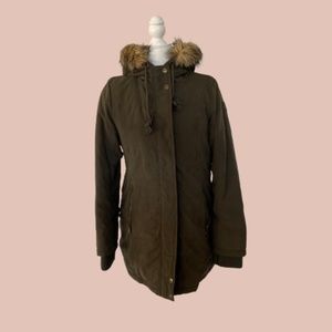 DNKY ANORAK WITH FAUX FUR HOOD